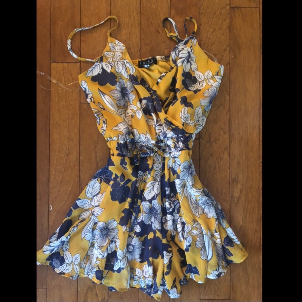 Yellow Floral Romper